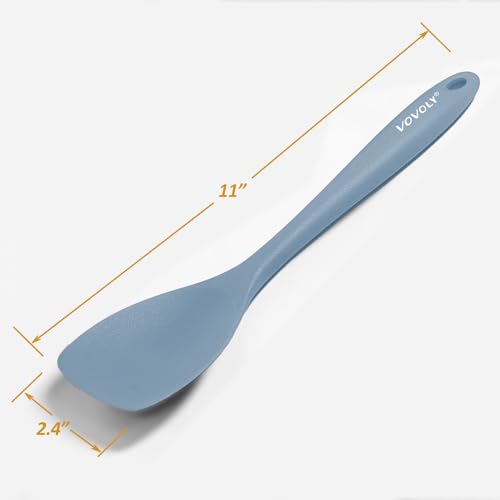 Vovoly Silicone Spatula Spoon, 11 IN, Starry Blue, Spoonulas Heat Resistant - color: Starry Blue