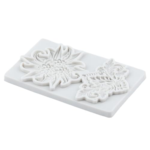Flower Polymer Clay Mold Baroque Relief Flower Silicone Molds - color: Style G
