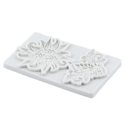 Flower Polymer Clay Mold Baroque Relief Flower Silicone Molds - color: Style G