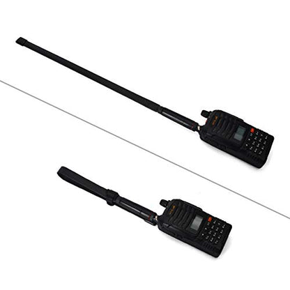 HYS BNC CS Tactics Antennas Foldable Dual Band 2m/70cm HT Antenna - color: Black