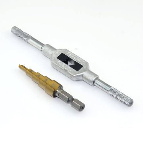 Compatible with Great Planes 4-Step Propeller Shaft Reamer Standard 4 6 8 10 12MM Opener Drill RC Tools(Reamer and Wrench) - size: Reamer and Wrench