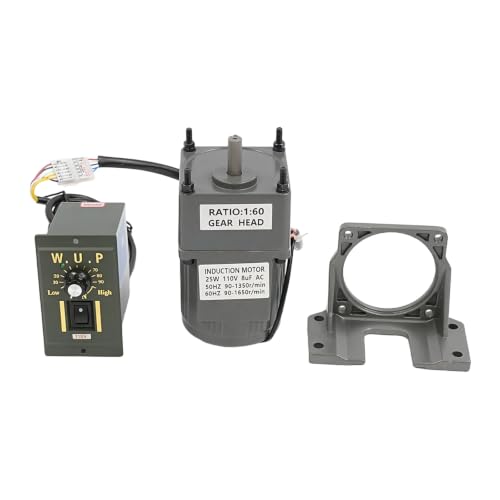 90-1650RPM 25W 60K Variable Speed AC Gear Motor with Controller & Bracket - color: 25W 60K, with Bracket