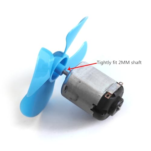 30 Pc Propeller Props, Small Four-Blade Propeller Blade Science and Technology Creative Production Process Material for 130 Motor Rotating Blade 2mm/0.08 inshaft Propeller (3 Colors Mixed) skrnrhrery