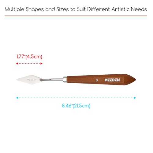 MEEDEN Artist Spatula Palette Knife: 8.46" Flexible Stainless Steel, #3 - style: #3