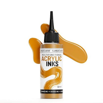 Kamenskaya Acrylic Inks, 'Sand' Acrylic Ink, 3.38 Fl Oz (100 ml) - color: Sand