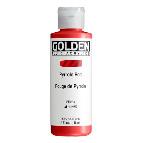Golden Fluid Acrylics - Pyrrole Red - 4 oz Bottle