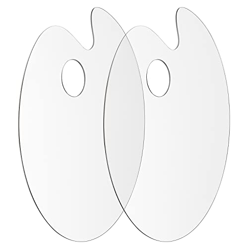 Tamaki Acrylic Paint Palette Clear Paint Tray Palette, 2 PCS