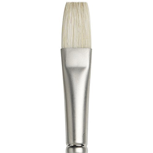 Winsor & Newton Artists' Oil Hog Paint Brush, Long Handle Size 8, Flat - size: #8, style: Flat