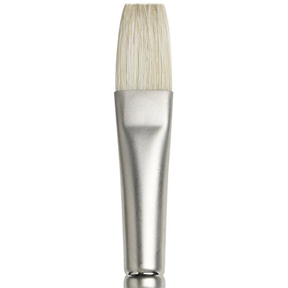 Winsor & Newton Artists' Oil Hog Paint Brush, Long Handle Size 8, Flat - size: #8, style: Flat