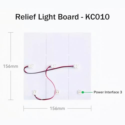 Lithophane Led Backlight Board Kit KC009 KC010 for Bambu Lab H2D/X1/P1P/A1 LED Light Board LED Backlights Makerworld Model Parts USB 3D Print Accessory Photo Model DIY Light Box（2PCS） - size: S