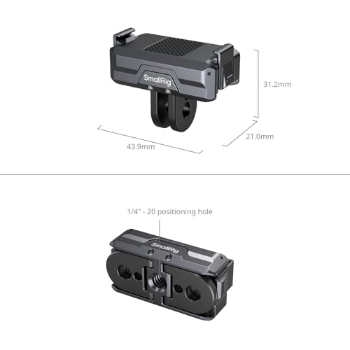 SMALLRIG Magnetic Mount Adapter for DJI Action 5/4/3/Osmo 360-3662B - style: 2-Prong Mount-Aluminum