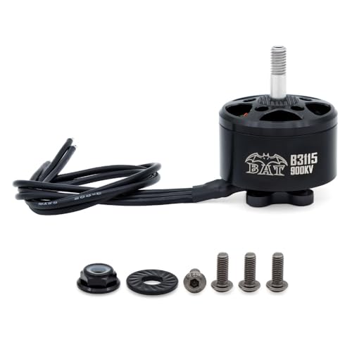 4pcs Surpass B3115 900KV Brushless Motors CW/CCW 5-6S for FPV Racing Drone Quadcopter with 250mm 18AWG Silicone Wires(Black)