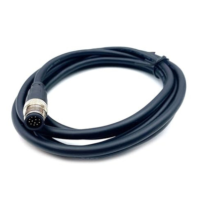 M12 12 Pin Male Connector Cable, A Code Straight Molding Male Aviation Sensor Electrical PVC Cable Industrial Molded Wire AWG26（10Meter） - size: 32.8ft