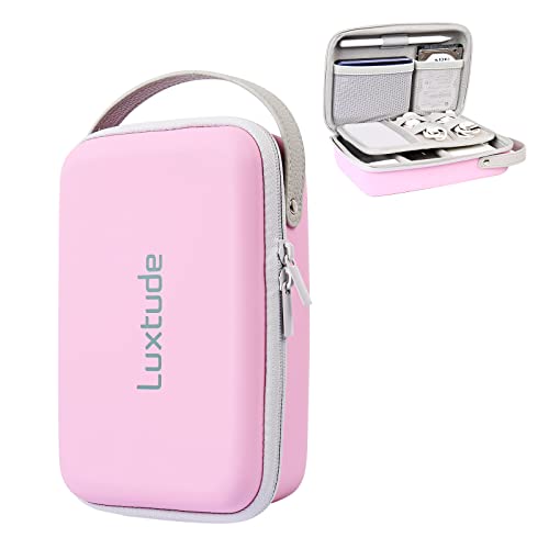 Luxtude Tech Organizer Travel Case, Portable Electronics Organizer - color: Pink, size: Small