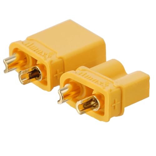 ELFCULB 10 Pairs Amass XT30U Male and Female Connectors for FPV Drones - color: 10 Pairs XT30U
