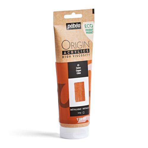PEBEO Origin Acrylics 120ml Acrylic Paint, Copper - color: Copper