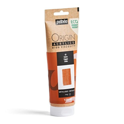 PEBEO Origin Acrylics 120ml Acrylic Paint, Copper - color: Copper