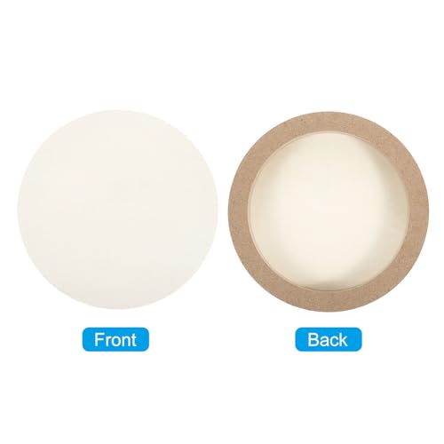 PATIKIL 6" 8" 10" Wood Panels Board, Unfinished Round Art Wood Canvas Panel Painting Boards for DIY Craft Painting Use, Wood Color - size: 6" 8" 10"