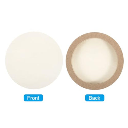 PATIKIL 6" 8" 10" Wood Panels Board, Unfinished Round Art Wood Canvas Panel Painting Boards for DIY Craft Painting Use, Wood Color - size: 6" 8" 10"