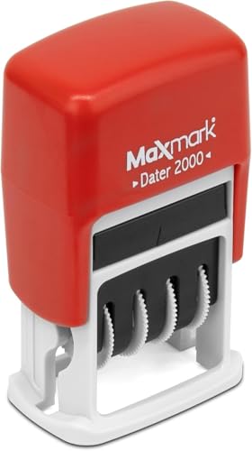 MaxMark 2000 Dater Self Inking Date Stamp - Red - Pack of 2 - color: Red, size: Pack of 2 - 2000