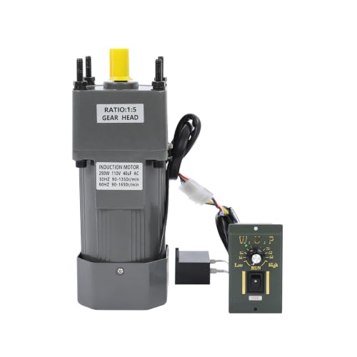 0-270RPM 250W 5K AC Variable Speed Gear Reduction Motor with Controller - color: 250W 5K