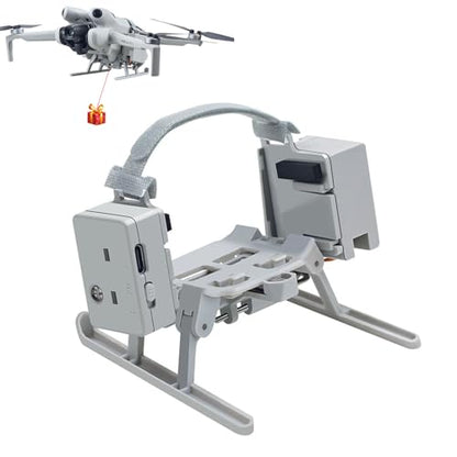 Drone Airdrop System with Landing gears for DJI Mini 4 Pro Light-sensitive Thrower Transport Delivery Payload Release Air Dropping Device Extended Legs