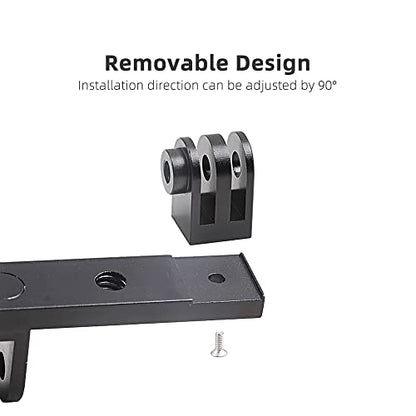 Aluminum Dual Mount,Twin Adapter Mount Compatible with GoPro Hero 13 12 11 10 9 8 7 6 5 Black,APEMAN/AKASO/DJI Omso Action 5 pro/4/3/2 and More
