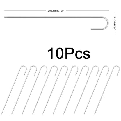 10Pcs Set of 12 Changeable Hand-Forged Handles - size: 10PCS 12" Hand-forged Handle Set