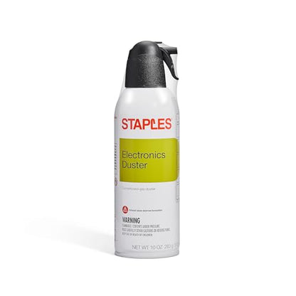 Staples Compressed Air Duster, 10 oz Can, Electronics & Keyboards, Office