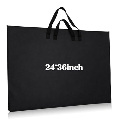 Abbylike 1 Pcs 24 x 36 Inch Art Portfolio Bag Black Large Waterproof Nylon - color: Black, size: 24 x 36 Inch