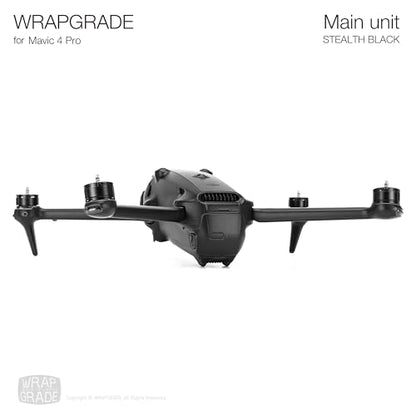 WRAPGRADE Full Wrap Skin Stickers Compatible with DJI Mavic 4 Pro (Stealth Black) - color: Stealth Black