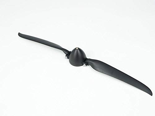Viloga RC Folding Propeller 13.5×7 inch w/Spinner Size D38×H35mm, and Motor Shaft Diameter φ4.0 with Nylon Plastic Spinner for RC Plane Drone Remote Control Airplane (13.5×7, Shaft φ4.0) - size: 13.5×7, Shaft φ4.0