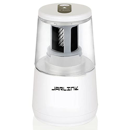 JARLINK Electric Pencil Sharpener, Heavy Duty Helical Blade, Auto Stop - color: White