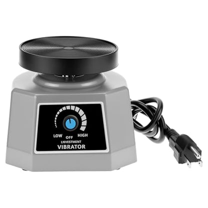 QWORK Lab Vibrator 4" - 110V Small Round Shaker Oscillator, Gypsum Mixing Machine, for Mixing Plaster/Gypsum