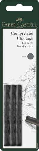 Faber-Castel FC129997 PITT Compressed Charcoal Sticks (3 Pack)