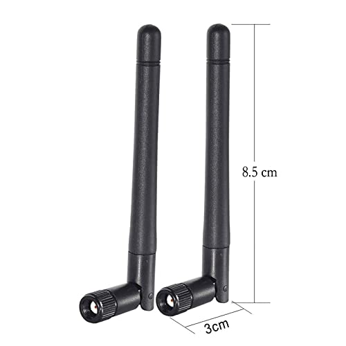 Bingfu Dual Band WiFi 2.4GHz 5GHz 5.8GHz 3dBi MIMO RP-SMA Male Antenna (10-Pack) for WiFi Router Wireless Network Card USB Adapter Security IP Camera Video Surveillance - color: [RP-SMA Male] Antenna 10-Pack - Black