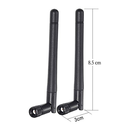Bingfu Dual Band WiFi 2.4GHz 5GHz 5.8GHz 3dBi MIMO RP-SMA Male Antenna (10-Pack) for WiFi Router Wireless Network Card USB Adapter Security IP Camera Video Surveillance - color: [RP-SMA Male] Antenna 10-Pack - Black