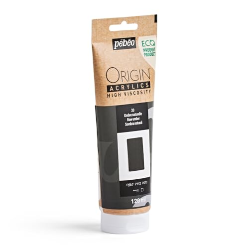 PEBEO Origin Acrylics 120ml Matte Acrylic Paint, Raw Umber - color: Raw Umber
