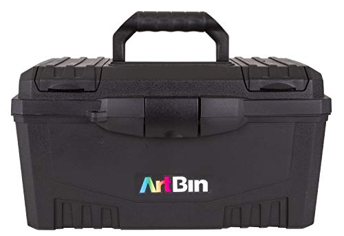 ArtBin Twin Top 17-Inch Craft Supply Box with Handle, Black - color: Black
