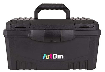 ArtBin Twin Top 17-Inch Craft Supply Box with Handle, Black - color: Black