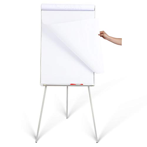 Whiteboard Easel 36" x 24" Height Adjustable, Magnetic Dry Erase Easel - color: White, size: 24"W x 36"H
