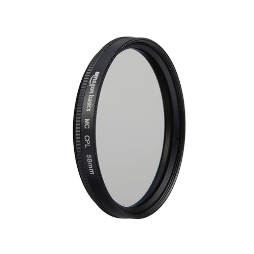 Amazon Basics Circular Polarizer Camera Lens Filter, 16 Multi-Layer Coatings, Reduce Glare and Reflection, 58mm - size: 58 mm