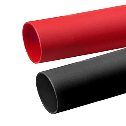 1 Inch 3:1 Adhesive Heat Shrink Tubing, 4 ft, 2 Pcs Red/Black - size: 4FT (1", 2 Pcs)