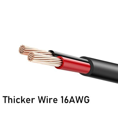 2Pcs 3FT 16AWG DC5.5mm x 2.5mm Female Power Pigtails Cable - style: DC5525 Female