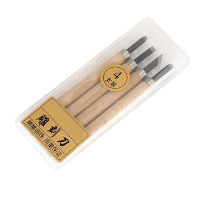 4-Piece Wood Carving Knife Set for Rubber Stamps, #1 - size: #3