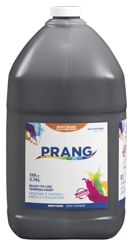Prang Ready-to-Use Tempera Paint, Black, 1 Gal., 1 Count - color: Black, size: 1 Count (Pack of 1)
