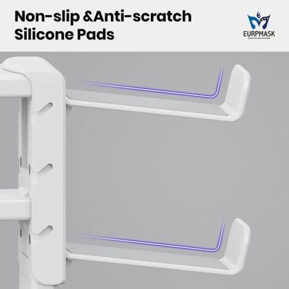 EURPMASK 3-in-1 Rotating Headphone Stand w/2 Detachable Controller Holders - color: White Pro 1 Pack