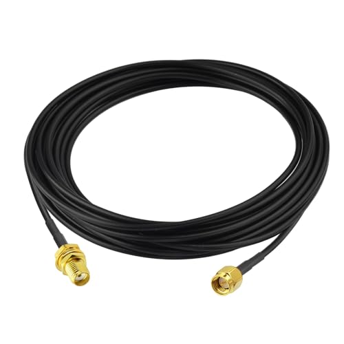 Superbat SMA Male to SMA Female Bulkhead Mount Antenna Extension Cable 5m - size: 16.4ft