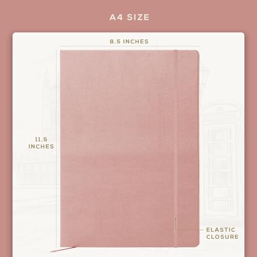 Beechmore Books A4 8.5x11 Mixed Media Sketchbook 300 GSM/140lb - color: Rose Wood, size: A4 - 8.5" x 11.5" Large