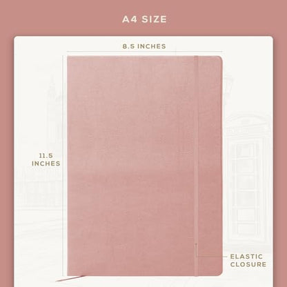 Beechmore Books A4 8.5x11 Mixed Media Sketchbook 300 GSM/140lb - color: Rose Wood, size: A4 - 8.5" x 11.5" Large